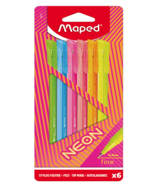 Maped 6 Neon Graph Pens
